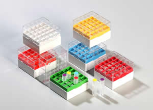 EPPi® Kryo Box 25 / 5x5 Fächer, Höhe 52 mm fix EPPi® Kryo Box 25 / 5x5 Fächer, Höhe 52 mm fix