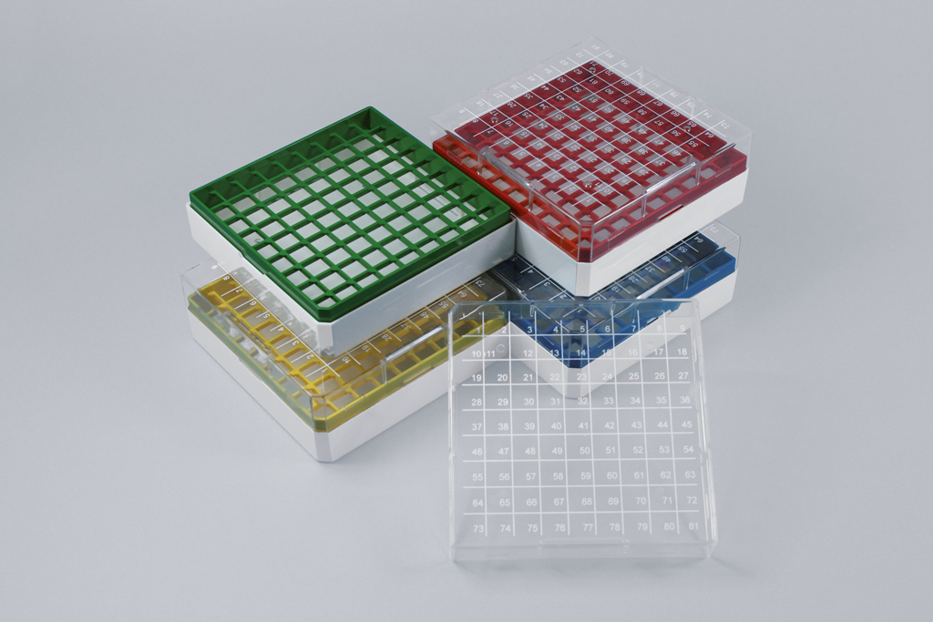 Kryo Box KPC:<br />Numerische Fachcodierung<br />auf Deckel Kryo Box KPC